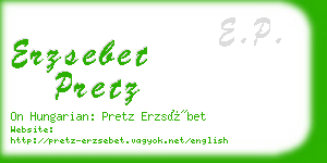 erzsebet pretz business card